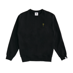Yellow Palm sweatshirt Black | 刺繍