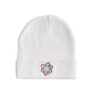 Flower knit cap